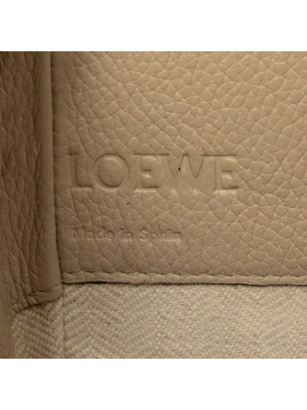 Loewe Anagram Hammock Mini 2-Way Shoulder Bag Beige Leather